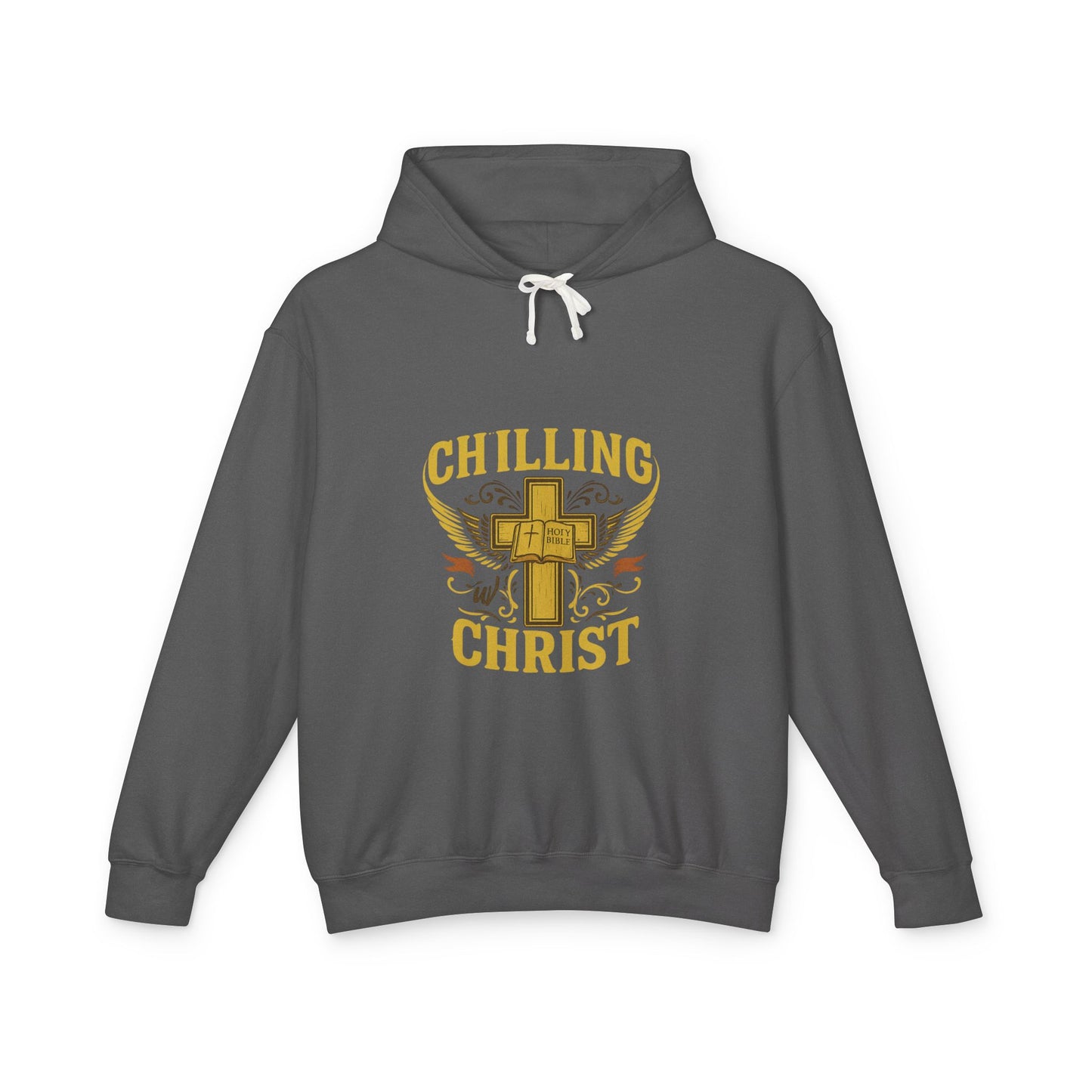Chilling Christ Hooded Sweatshirt, Unisex Lightweight Hoodie, Christian Apparel, Faith-Based Gift, Casual Religious Wear