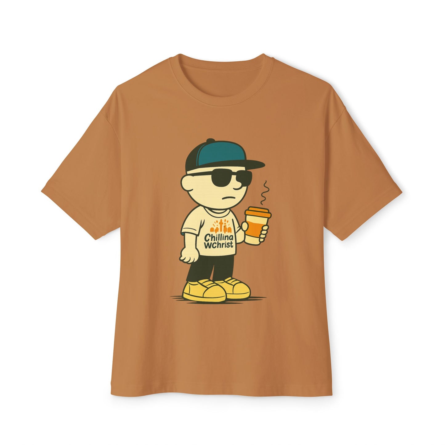 Cool Character Relaxed Tee, Unisex Graphic Shirt, Oversized Casual Wear, Streetwear Style, Funny Gift