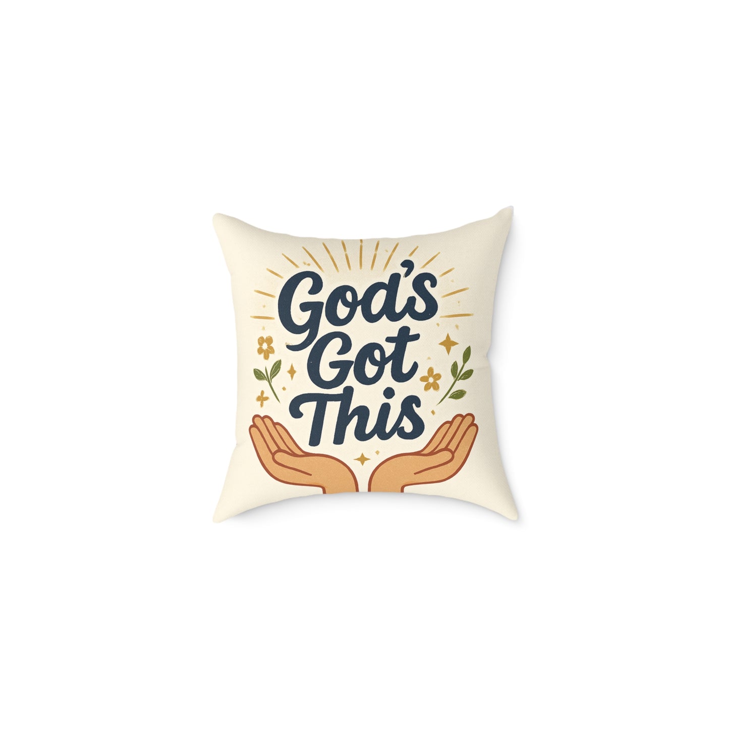 Inspirational Square Poly Canvas Pillow - God's Got This Decor, Motivational Home Accent, Gift for Friends, Inspirational Quote [...]