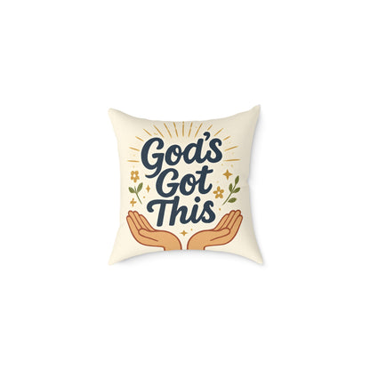 Inspirational Square Poly Canvas Pillow - God's Got This Decor, Motivational Home Accent, Gift for Friends, Inspirational Quote [...]