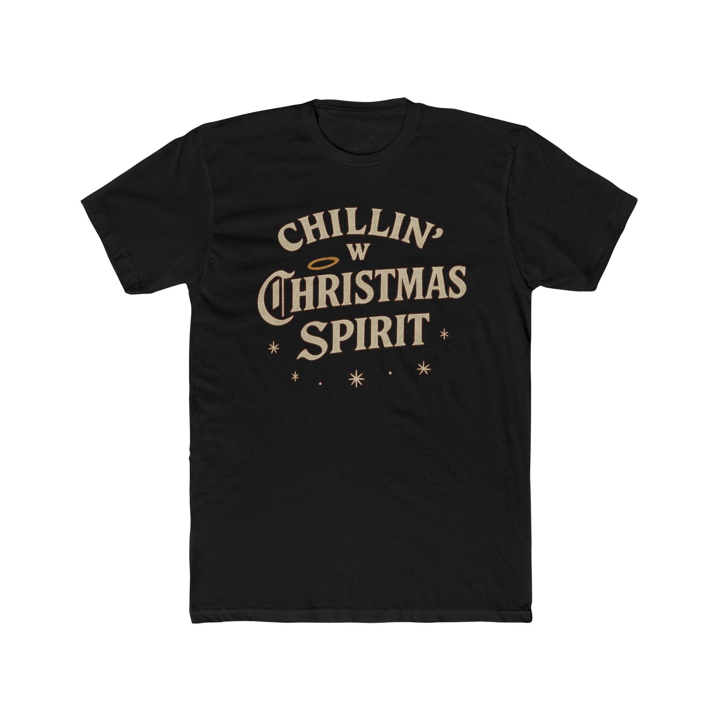 Christmas Tee – “Chillin' W Christmas Spirit” Retro Holiday Graphic Shirt
