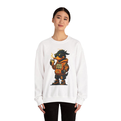 Holy Drip Cartoon Crewneck Sweatshirt, Cozy Graphic Sweatshirt, Funny Gift for Him, Unisex Comfort Wear, Perfect for Chill Days