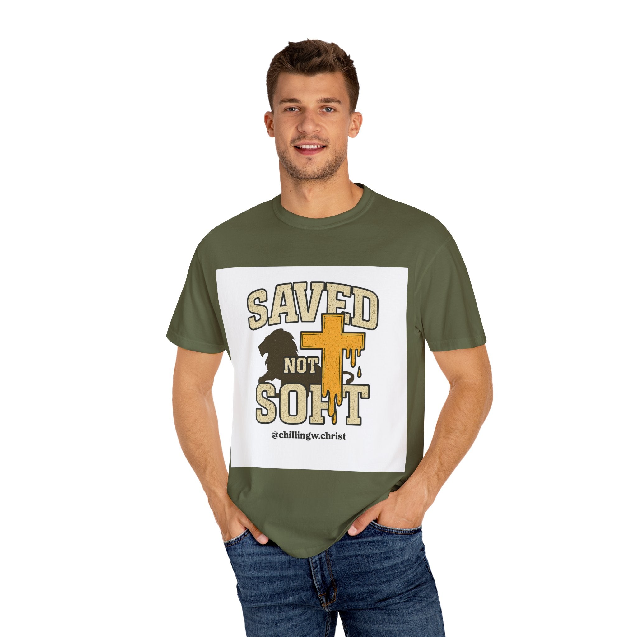Garment-Dyed T-shirt, Faith-Based Apparel, Christian T-shirt, Casual Wear, Inspirational Clothing, Summer Style