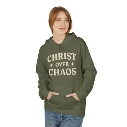 Christian 'Christ Over Chaos' Hoodie — Faith-Based Inspirational Pullover