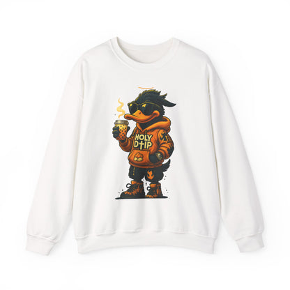 Holy Drip Cartoon Crewneck Sweatshirt, Cozy Graphic Sweatshirt, Funny Gift for Him, Unisex Comfort Wear, Perfect for Chill Days