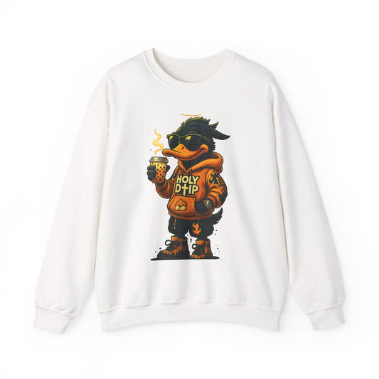 Holy Drip Cartoon Crewneck Sweatshirt, Cozy Graphic Sweatshirt, Funny Gift for Him, Unisex Comfort Wear, Perfect for Chill Days