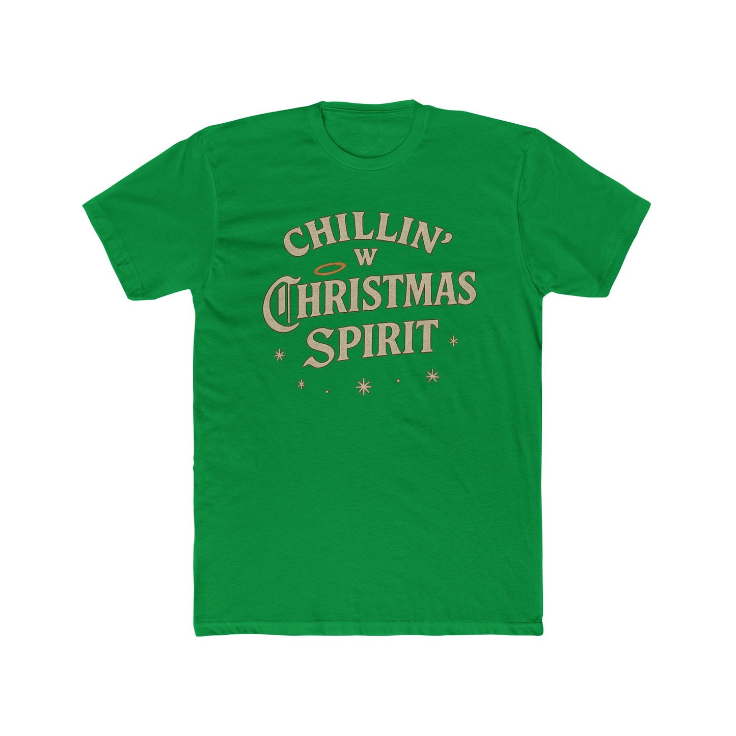 Christmas Tee – “Chillin' W Christmas Spirit” Retro Holiday Graphic Shirt
