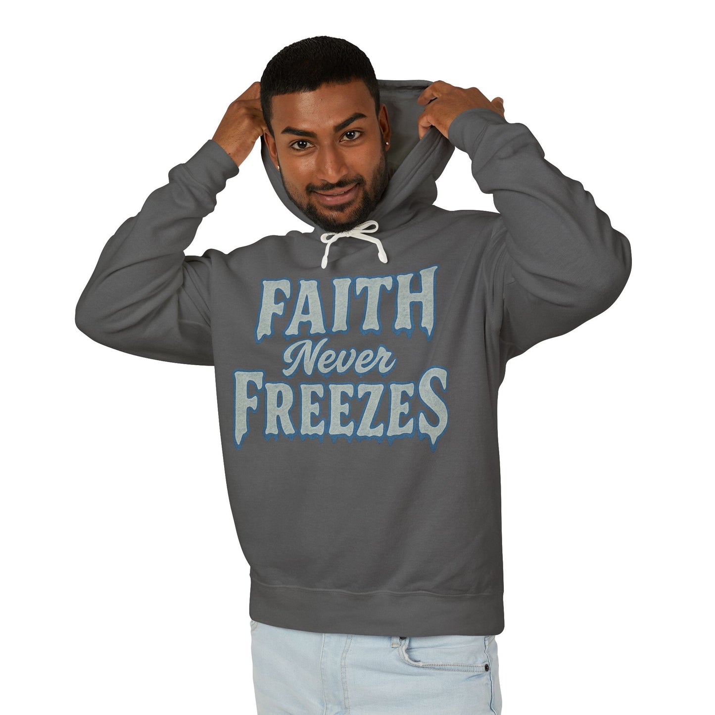 Faith Never Freezes Hoodie — Inspirational Christian Pullover