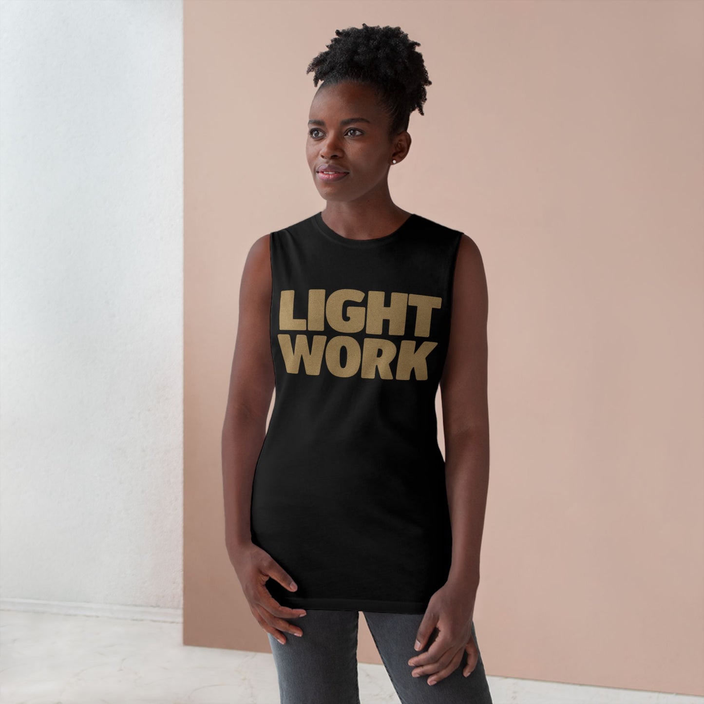 Light Work Unisex Tank Top, Inspirational Workout Shirt, Faith-Based Gym Apparel, Motivational Fitness Wear, Summer Activewear