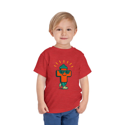 Playful Toddler Tee with Cool Character Design, Kids Summer Shirt, Fun Childrens Clothing, Cute Gift for Toddlers, Playtime Outfit