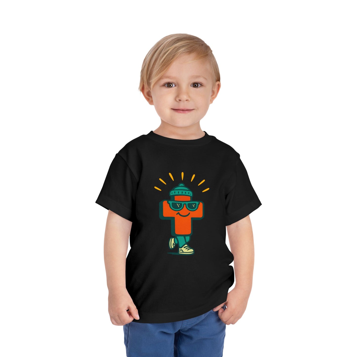 Playful Toddler Tee with Cool Character Design, Kids Summer Shirt, Fun Childrens Clothing, Cute Gift for Toddlers, Playtime Outfit