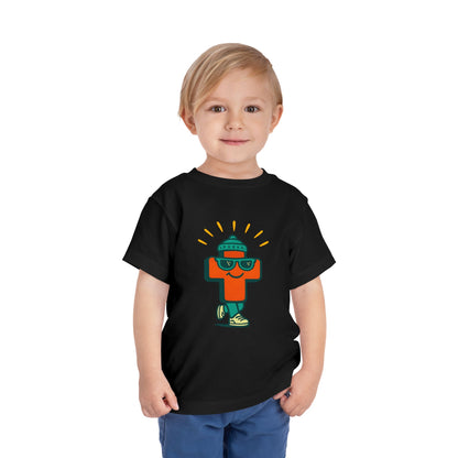 Playful Toddler Tee with Cool Character Design, Kids Summer Shirt, Fun Childrens Clothing, Cute Gift for Toddlers, Playtime Outfit