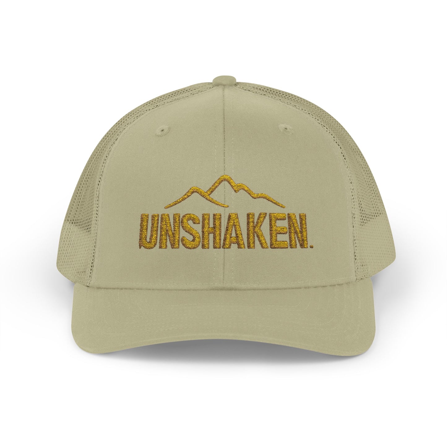 Unshaken Snapback Trucker Cap, Cool Baseball Hat, Perfect Gift for Outdoors Lovers, Adjustable Hat for All Seasons, Motivational [...]