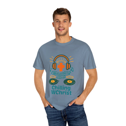 Unisex Music & Faith T-Shirt - Chilling WChrist, Casual Wear, Gift for Music Lovers, Christian Apparel, Spiritual Comfort