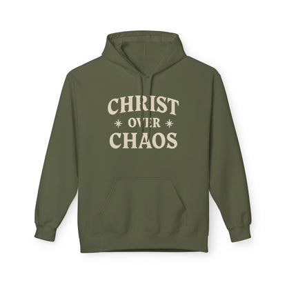 Christian 'Christ Over Chaos' Hoodie — Faith-Based Inspirational Pullover