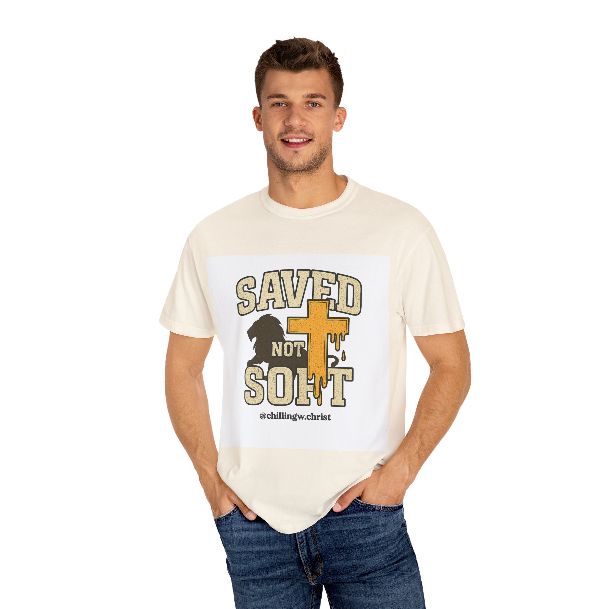 Garment-Dyed T-shirt, Faith-Based Apparel, Christian T-shirt, Casual Wear, Inspirational Clothing, Summer Style