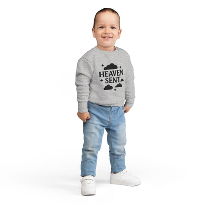 Heaven Sent Toddler Sweatshirt, Cute Kids Apparel, Cozy Kids Gift, Baby Shower, Toddler Clothing, Childrens Wear