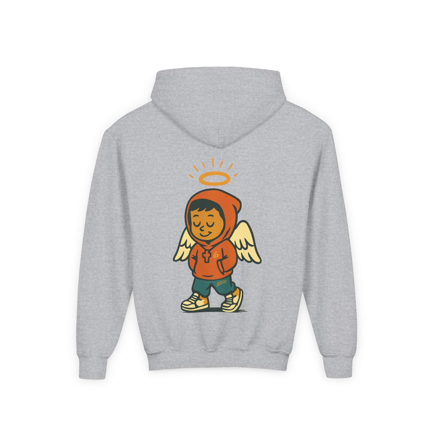 Youth Hooded Sweatshirt with Chilling WChrist Design | Fun and Comfy Apparel for Kids | Perfect for Gifts, Casual Wear