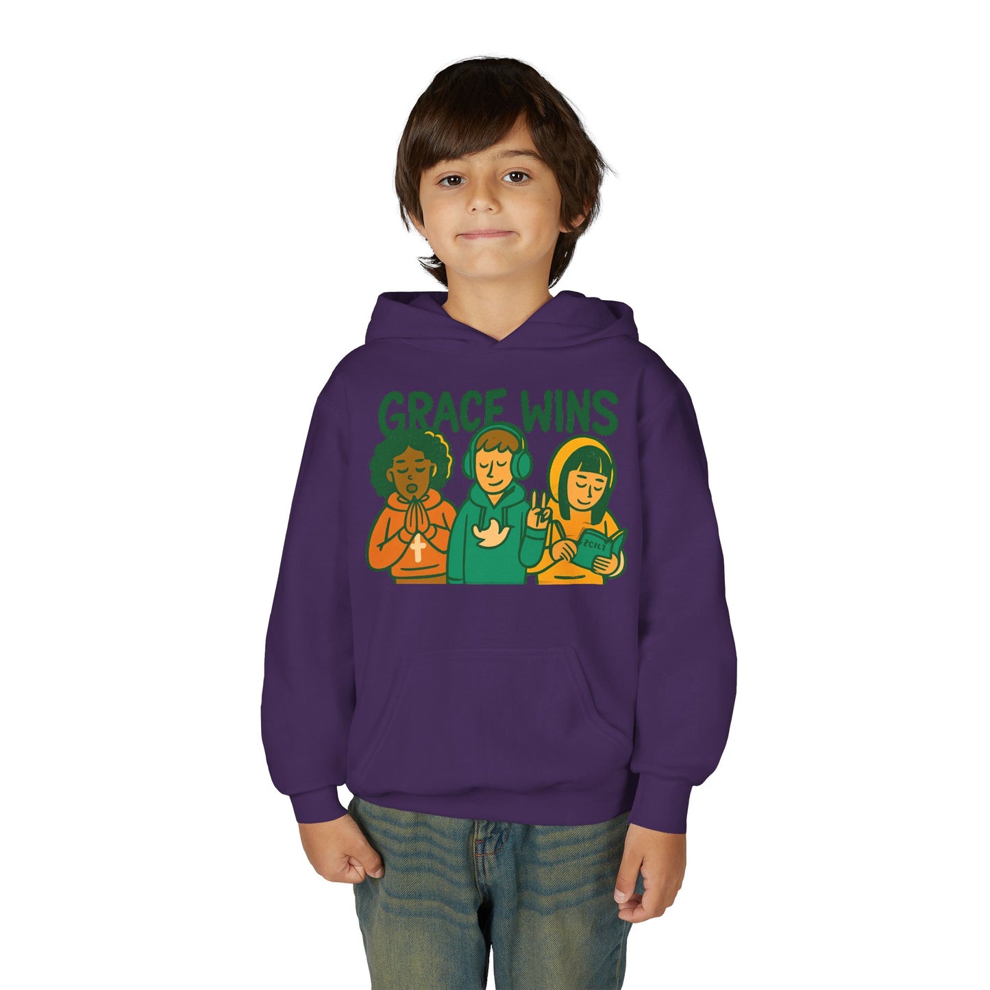 Youth Heavy Blend Hooded Sweatshirt