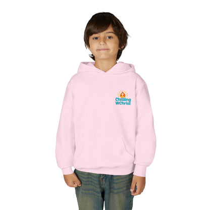 Youth Hooded Sweatshirt with Chilling WChrist Design | Fun and Comfy Apparel for Kids | Perfect for Gifts, Casual Wear