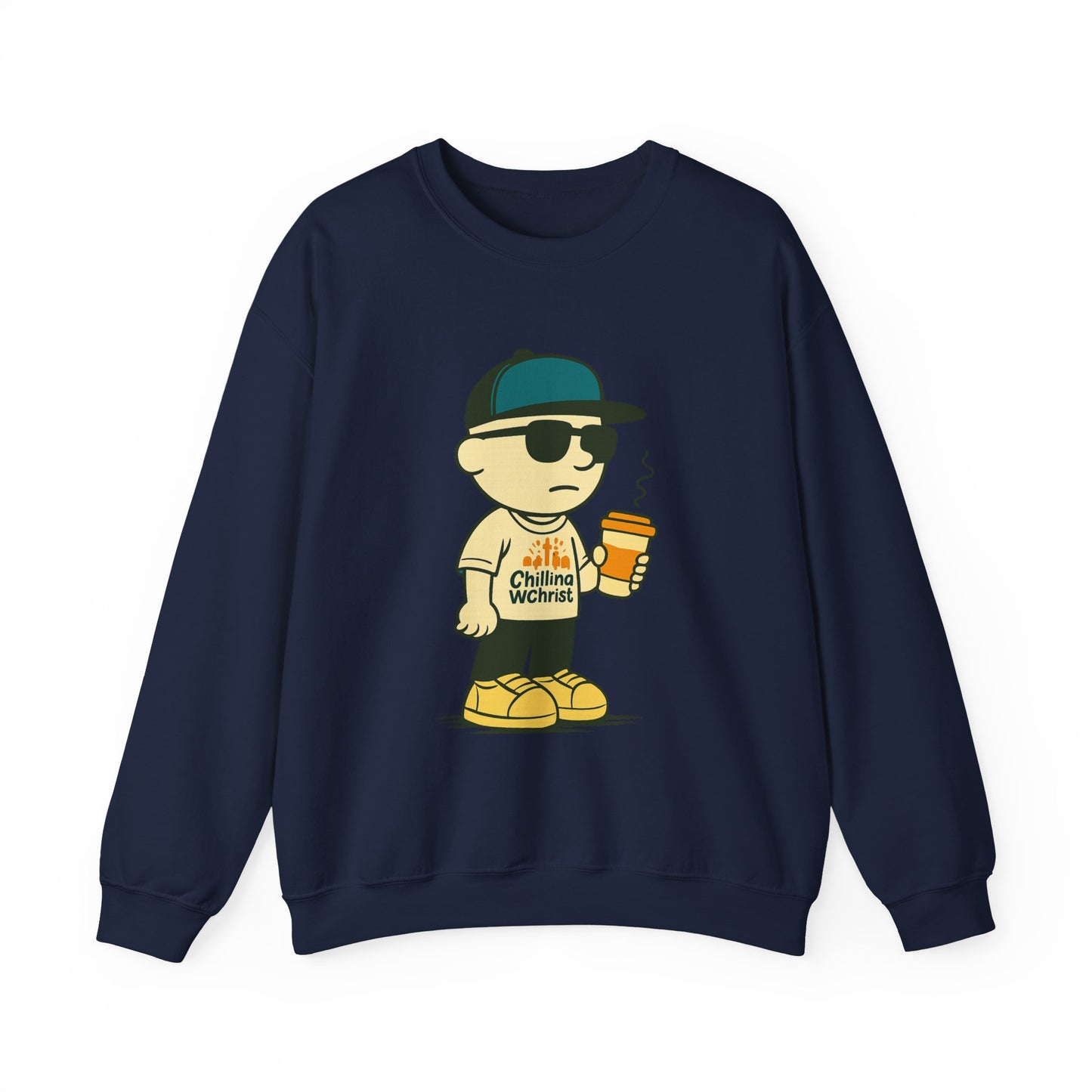 Cool Casual Crewneck Sweatshirt for Everyday Comfort, Streetwear Outfit, Gift for Teens, Cozy Layering, Unisex Style
