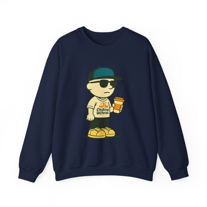 Cool Casual Crewneck Sweatshirt for Everyday Comfort, Streetwear Outfit, Gift for Teens, Cozy Layering, Unisex Style