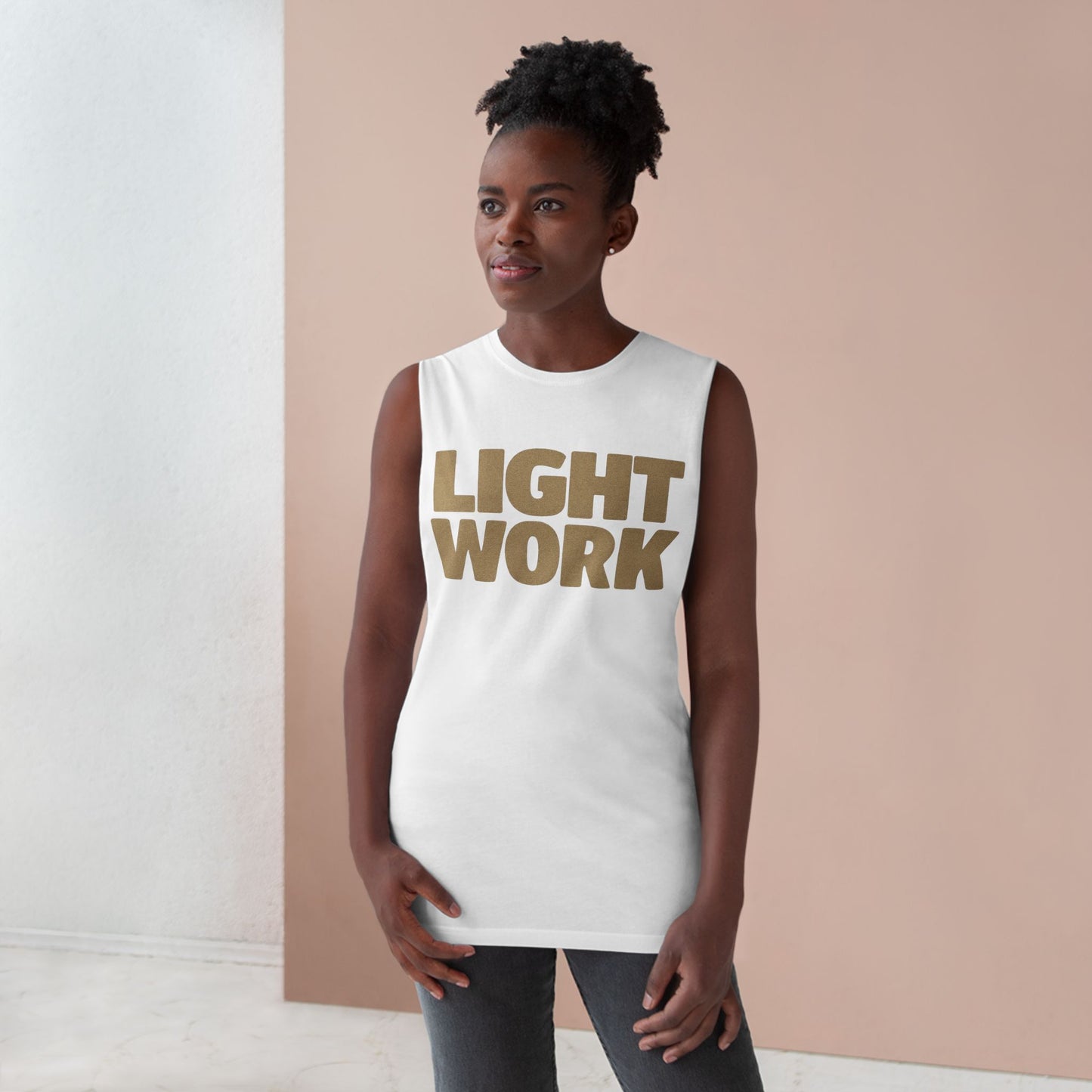 Light Work Unisex Tank Top, Inspirational Workout Shirt, Faith-Based Gym Apparel, Motivational Fitness Wear, Summer Activewear