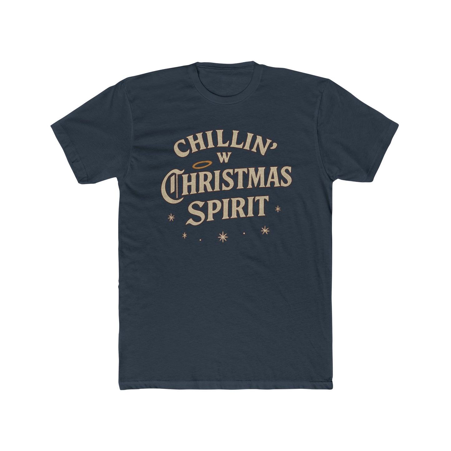 Christmas Tee – “Chillin' W Christmas Spirit” Retro Holiday Graphic Shirt