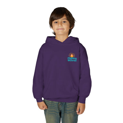 Youth Hooded Sweatshirt with Chilling WChrist Design | Fun and Comfy Apparel for Kids | Perfect for Gifts, Casual Wear