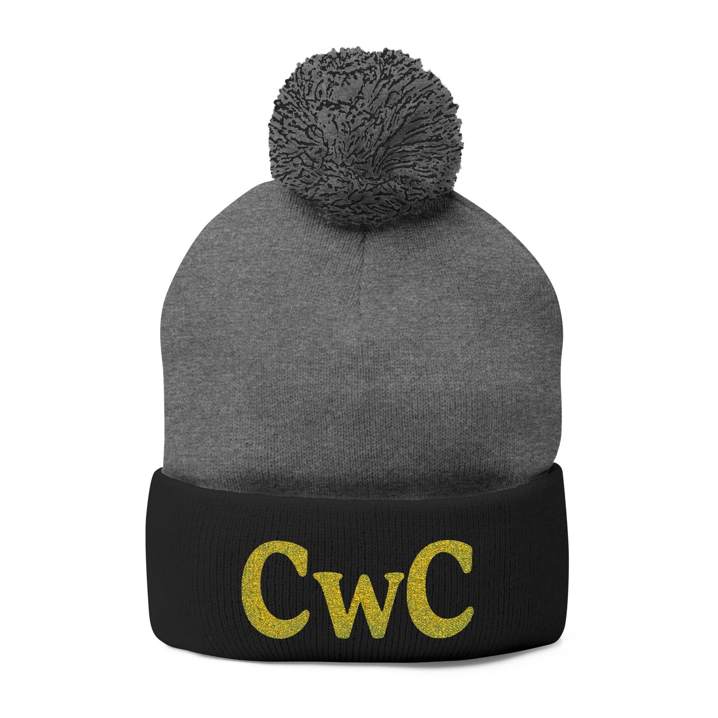 Embroidered Pom-Pom Knit Cap — Custom Monogram CwC, Cozy Winter Beanie