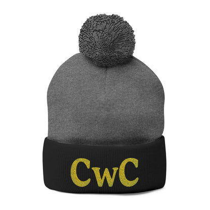 Embroidered Pom-Pom Knit Cap — Custom Monogram CwC, Cozy Winter Beanie