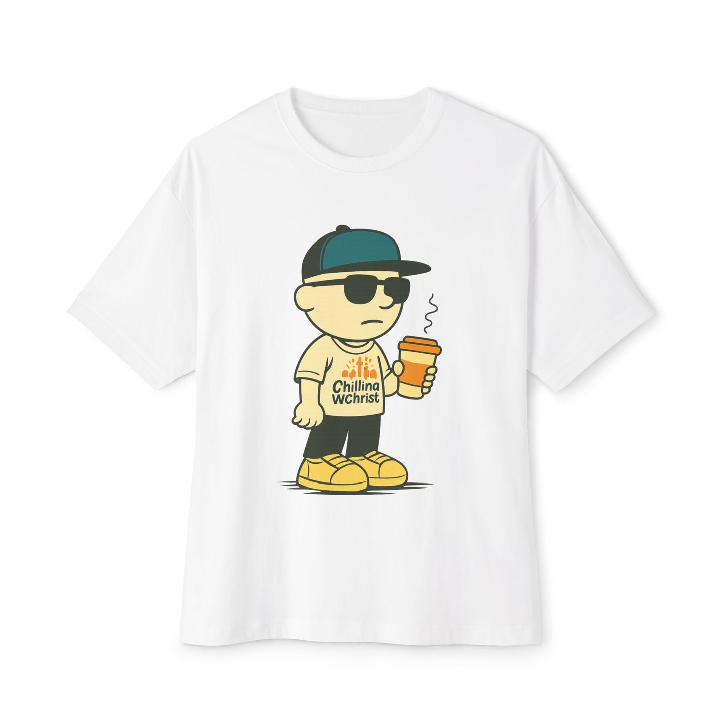 Cool Character Relaxed Tee, Unisex Graphic Shirt, Oversized Casual Wear, Streetwear Style, Funny Gift