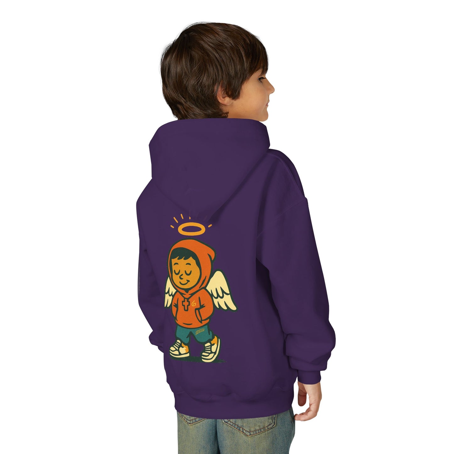 Youth Hooded Sweatshirt with Chilling WChrist Design | Fun and Comfy Apparel for Kids | Perfect for Gifts, Casual Wear