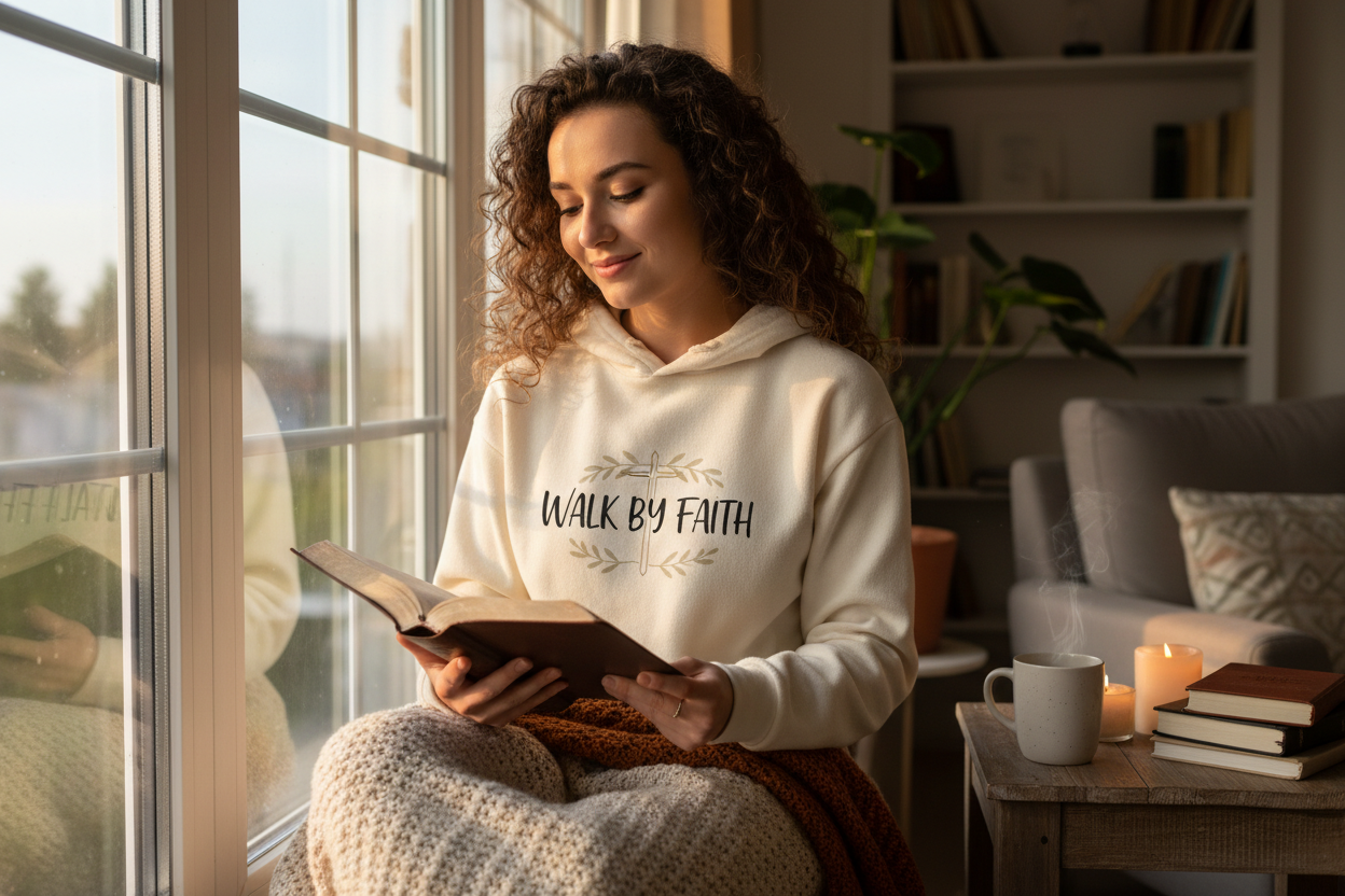 Peaceful faith moment